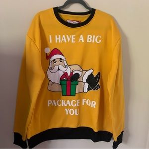 Holiday Sweater “I Have a Big Package For You” Ugly Christmas Sweater Mens XXL